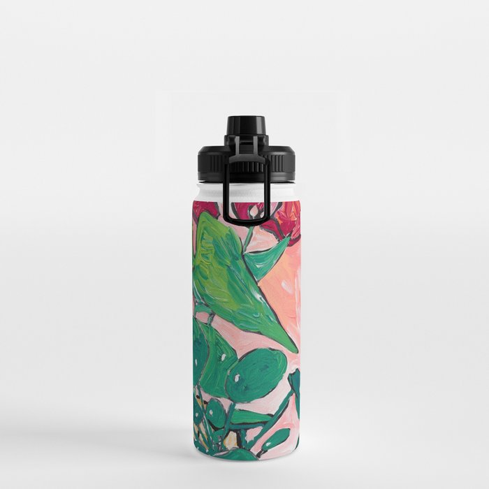 Houseplant Still Life Painting With Cheetah Pilea And Anthurium Water Bottle By Larameintjes Society6 Shop to build a better world! society6