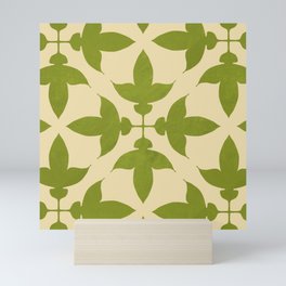 Green pattern Mini Art Print