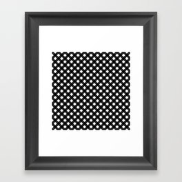 Classic Gingham Black and White - 16 Framed Art Print