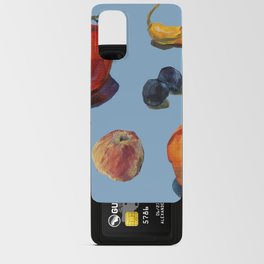Mixed oil painted veggies on transparent background Android Card Case