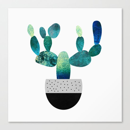 Cactus Blue Canvas Print