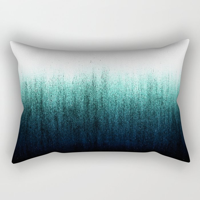 Teal Ombr Rectangular Pillow by Caitlin Workman Society6