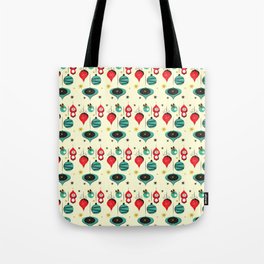 Christmas Pattern Retro Ornaments Star Tote Bag