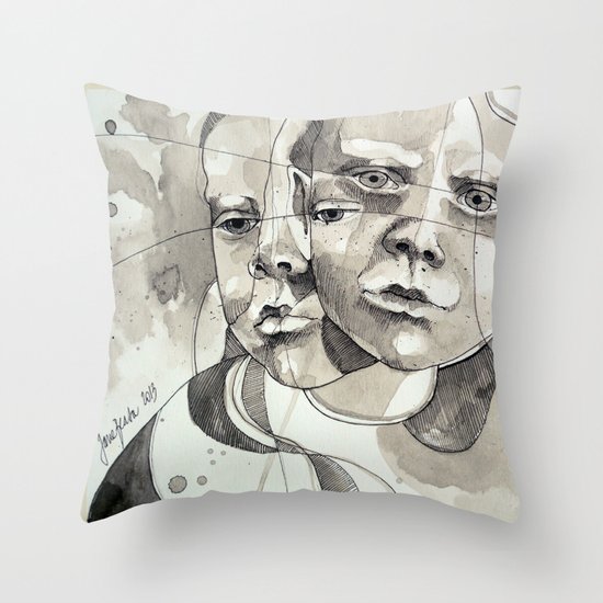 Made of two Throw Pillow