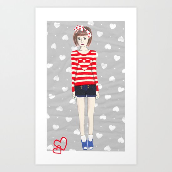 Hearts Art Print