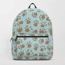 Cat or Dog Paw Prints for Animal Lovers or to Remind You of Your Pet - Green Backpack