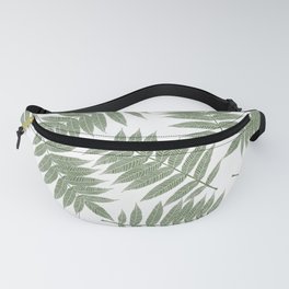 Hand painted forest green tropical leaves pattern Fanny Pack