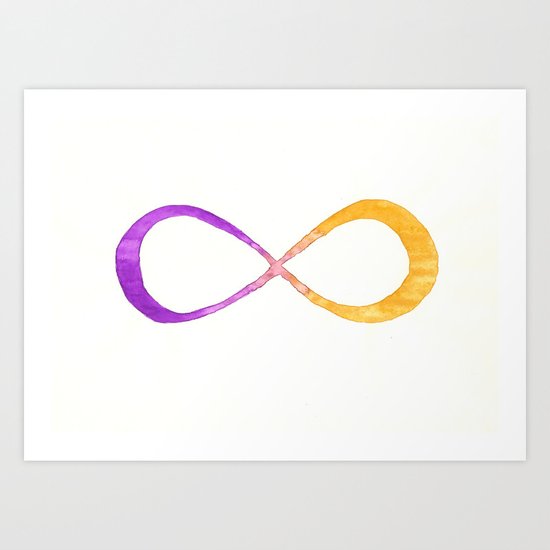 infinite (purple/yellow) Art Print