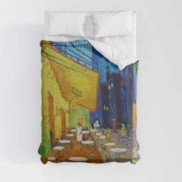 Vincent van Gogh "Café Terrace at Night" Duvet Cover