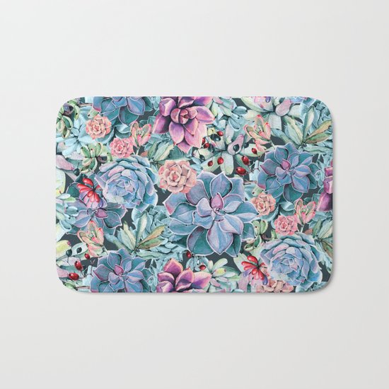 Succulents - For the Memory of a Never-ending Love Bath Mat