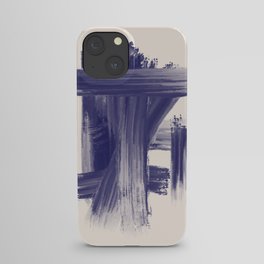 'Happy place' | Abstract art | Blue | One color | iPhone Case