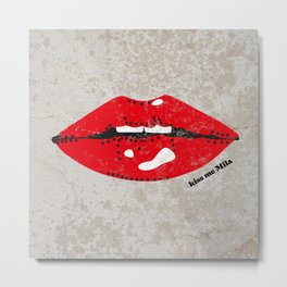 Kiss Me Mila Metal Print | Pop Art, People, Illustration, Love 