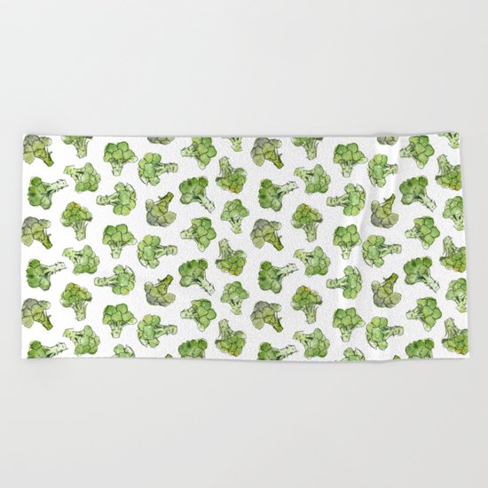 Broccoli - Scattered Beach Towel