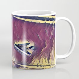 Reds And Stealth Fighter In Retro Pop Coffee Mug