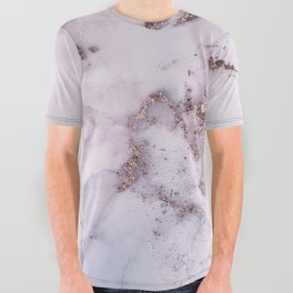 Abstract Alcohol Ink Art Painting Rosegold And Blush Pink All Over Graphic Tee