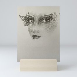 Materialize- Fantasy Pencil Portrait  Mini Art Print