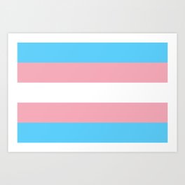 Transgender pride flag colors Art Print