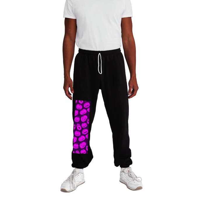 Scary Pumpkin Heads Purple Pink Sweatpants