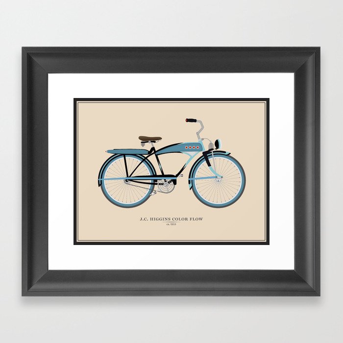 Vintage J.C. Higgins Bike Framed Art Print