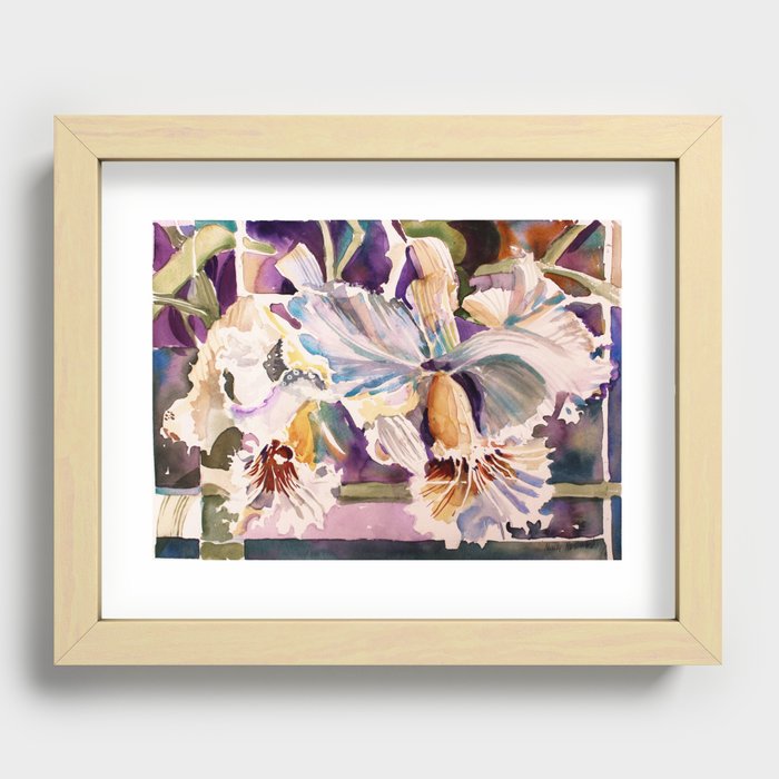 WhiteOrchids Recessed Framed Print