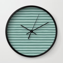 Seafoam Stripes Wall Clock