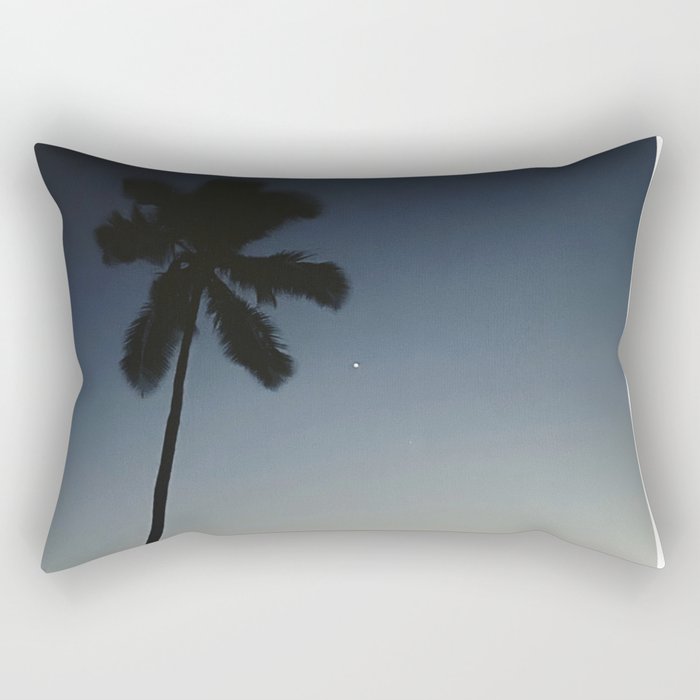 Sunset Palm Tree Rectangular Pillow