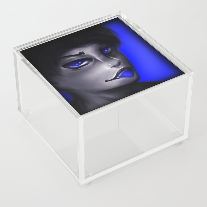 Neon Blue Guy Acrylic Box