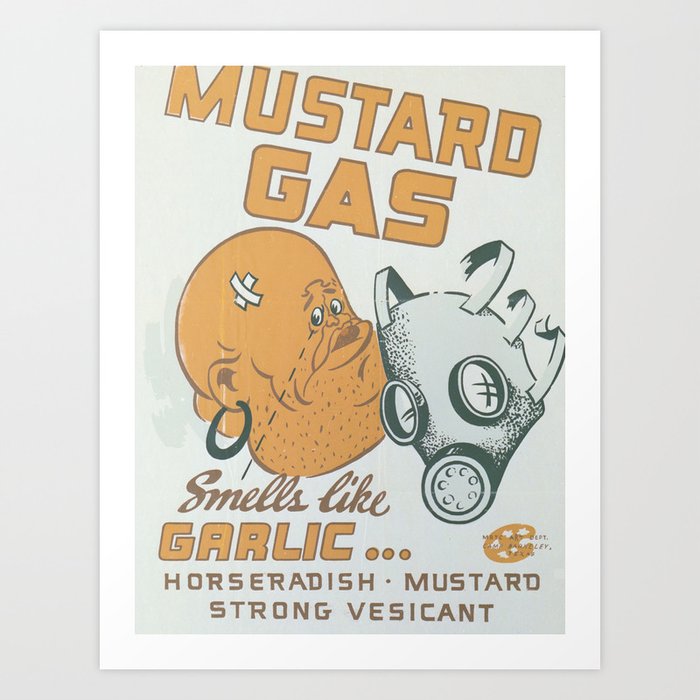 Vintage poster - Mustard Gas Art Print