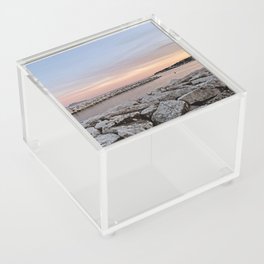 A Sunset On White Rocks In Naples (Italy) Acrylic Box