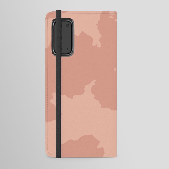 Cow Spots in Nostalgic Retro Nude Pink Android Wallet Case