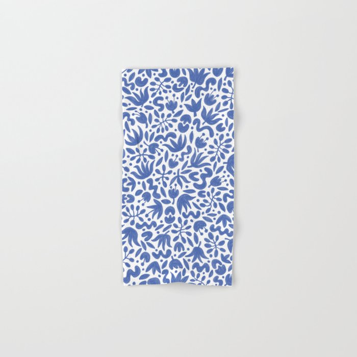 Blue Florals | Hand Painted Pattern Hand & Bath Towel