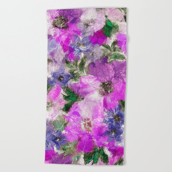 Splendid Flowers Beach Towel