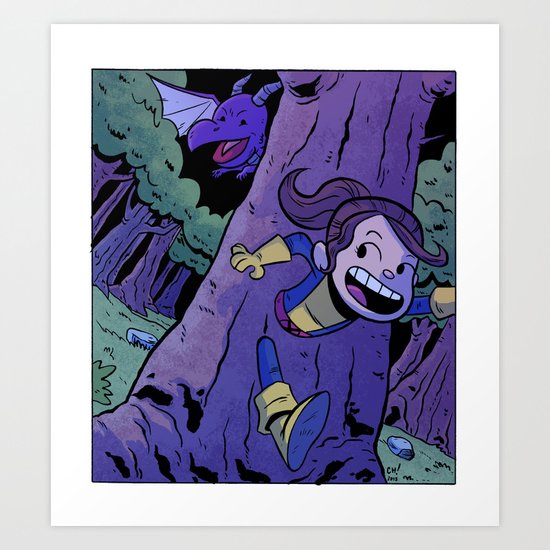 Run Kitty Run! Art Print