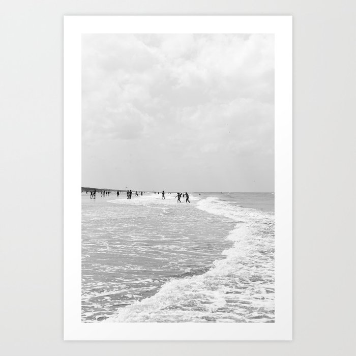 Zandvoort | Beach photography The Netherlands on a Summer day Art Print | Black and white photography Art Print