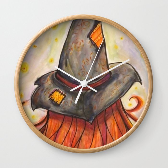 Red Headed Witch Wall Clock