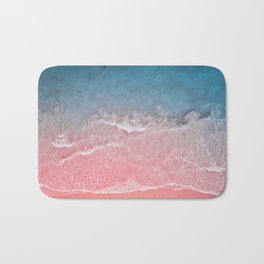 Bahamas pink blue Bath Mat | Beach, Photo, Wave, Nature, Swimmer, Sand, Blue, Top, Ocean, Bather 