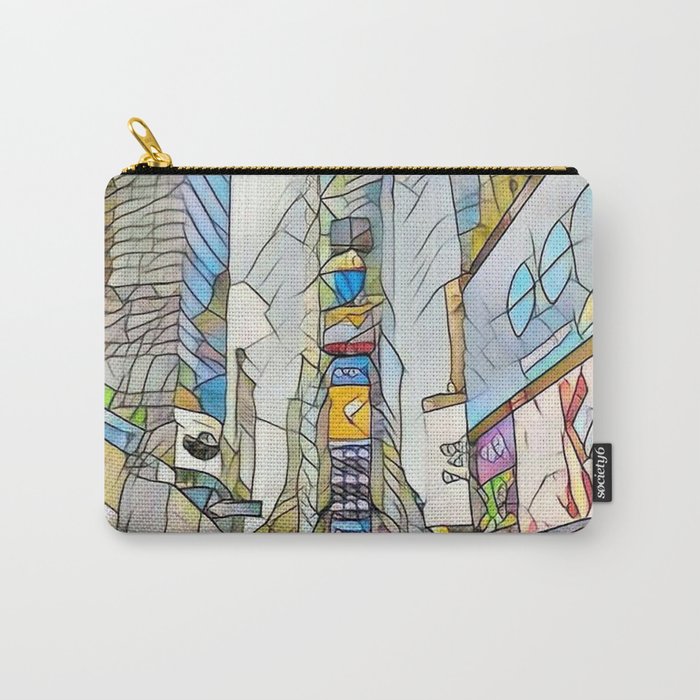 NYC Life in Times Square Carry-All Pouch