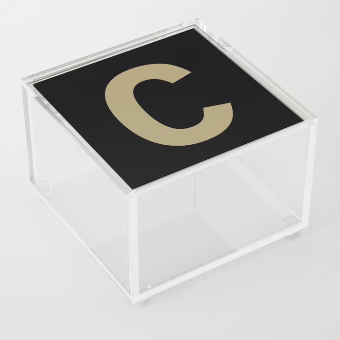 Letter C (Sand & Black) Acrylic Box