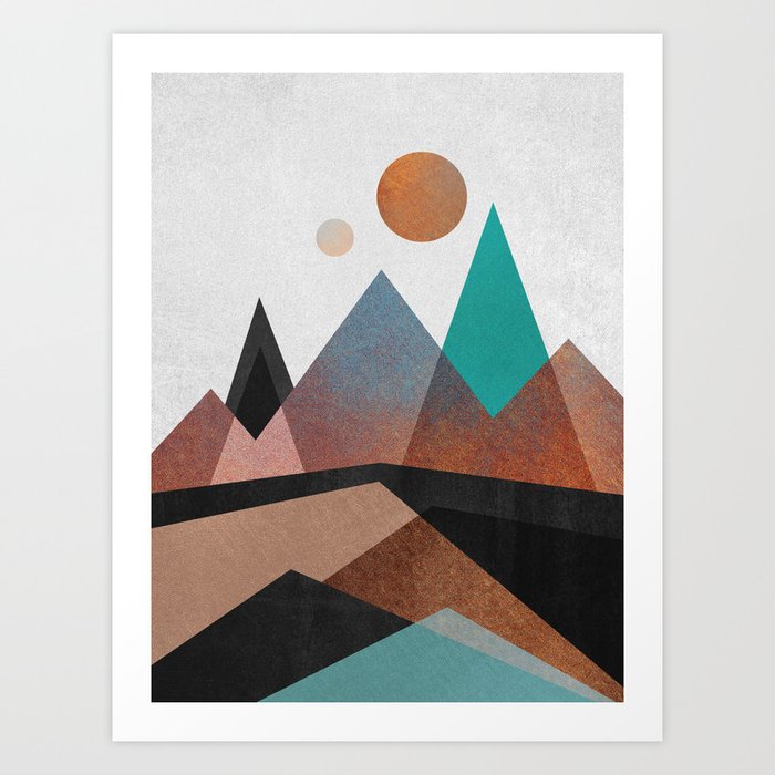 Copper Mountains Art Print