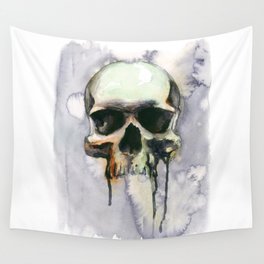 Dark Drippy Skull Wall Tapestry
