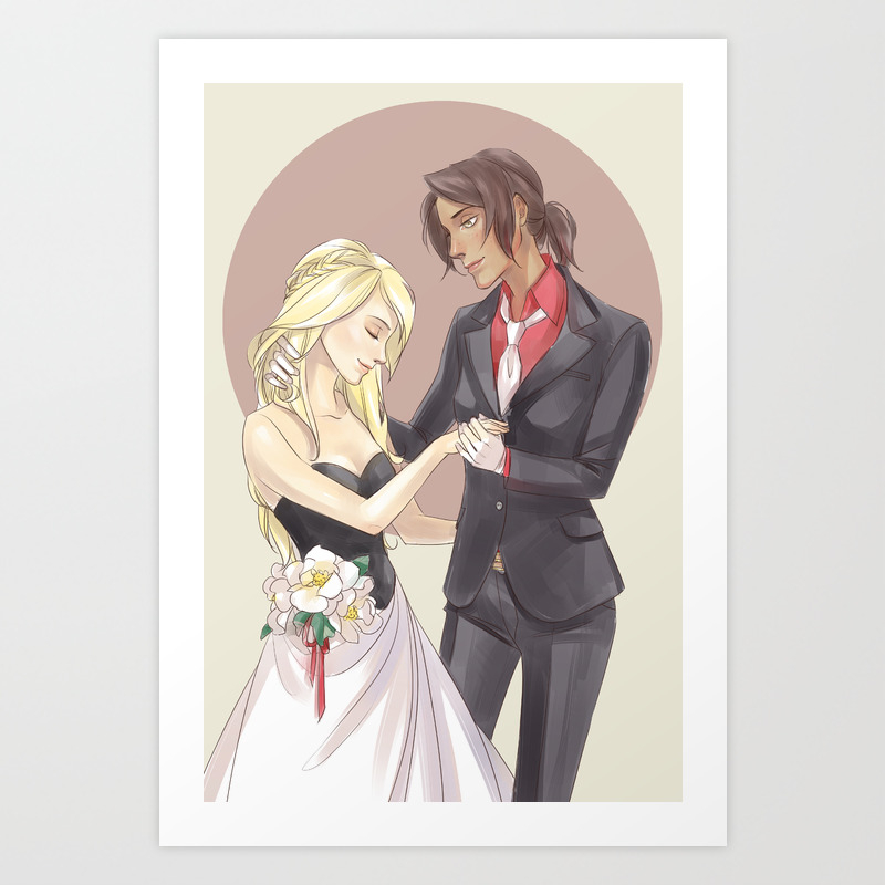 picture Historia Ymir Wedding ymir x historia art print by teamjusticeink