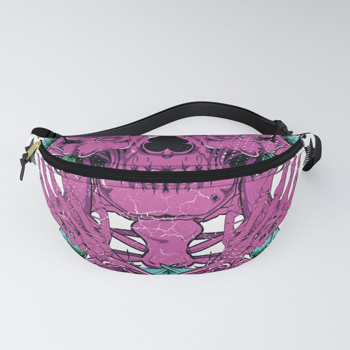 Skull with Roses Fanny Pack