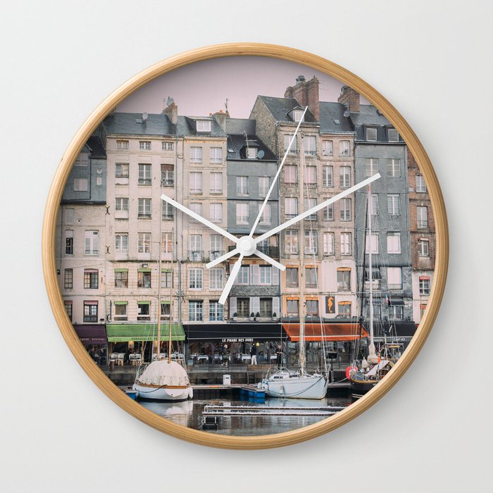 Honfleur by the Water - Town in Normandy, France - Fine Art Travel Photography Wall Clock