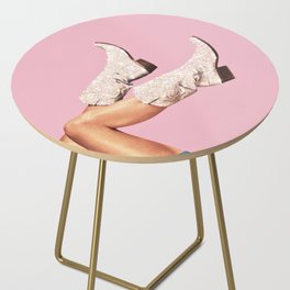 These Boots - Glitter Pink Side Table