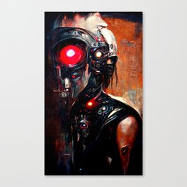 Postcards from the Future - Cyborg Canvas Print