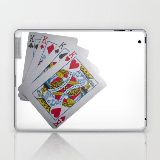 Poker of Kings K K K K - Playing Cards Edit Laptop & iPad Skin