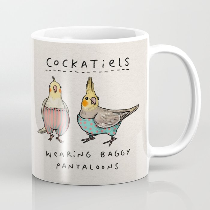 Cockatiels Wearing Baggy Pantaloons Coffee Mug