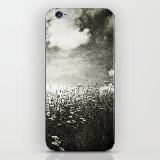 Counting Flowers Like Stars - Black and White iPhone & iPod Skin