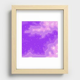 Purple Nebula (8bit) Recessed Framed Print