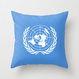 United Nations Flag Throw Pillow